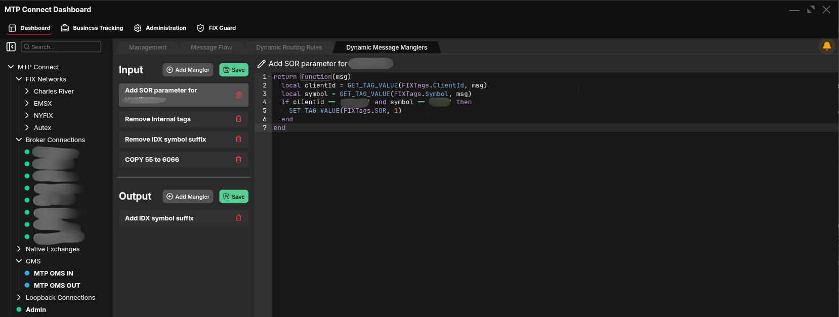 Dynamic Message Manglers